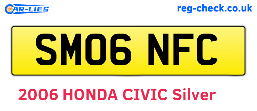 SM06NFC are the vehicle registration plates.