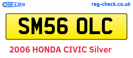 SM56OLC are the vehicle registration plates.