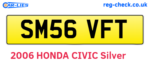 SM56VFT are the vehicle registration plates.
