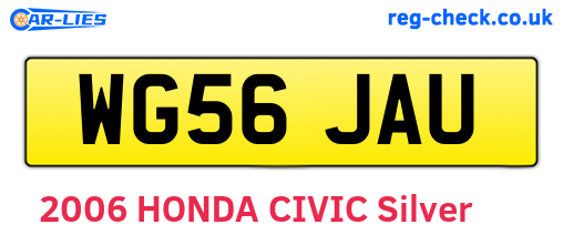 WG56JAU are the vehicle registration plates.