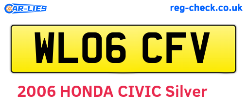 WL06CFV are the vehicle registration plates.