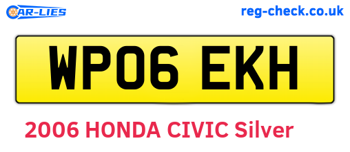 WP06EKH are the vehicle registration plates.