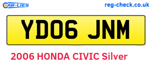 YD06JNM are the vehicle registration plates.