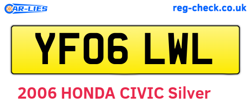 YF06LWL are the vehicle registration plates.