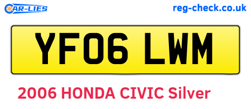 YF06LWM are the vehicle registration plates.
