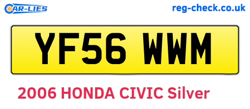 YF56WWM are the vehicle registration plates.