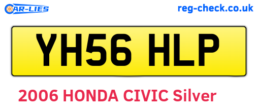 YH56HLP are the vehicle registration plates.