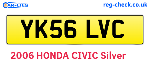 YK56LVC are the vehicle registration plates.