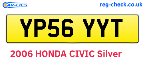 YP56YYT are the vehicle registration plates.