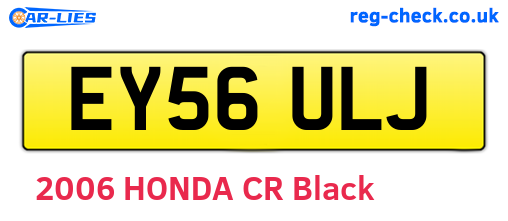 EY56ULJ are the vehicle registration plates.