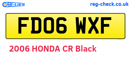 FD06WXF are the vehicle registration plates.