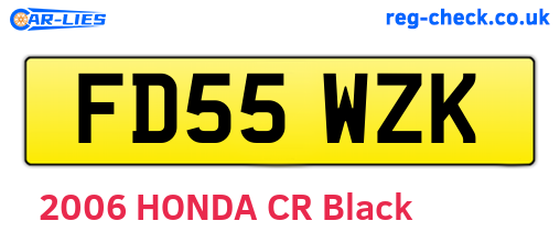 FD55WZK are the vehicle registration plates.