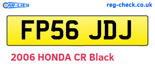FP56JDJ are the vehicle registration plates.