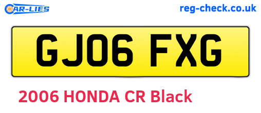 GJ06FXG are the vehicle registration plates.