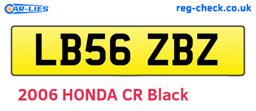 LB56ZBZ are the vehicle registration plates.