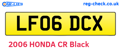 LF06DCX are the vehicle registration plates.