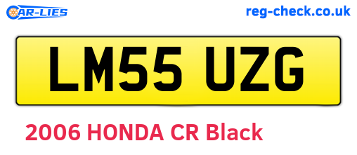 LM55UZG are the vehicle registration plates.