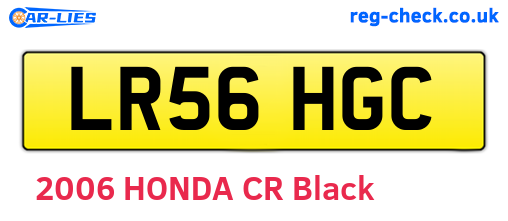 LR56HGC are the vehicle registration plates.