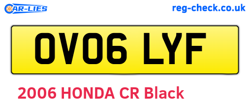 OV06LYF are the vehicle registration plates.