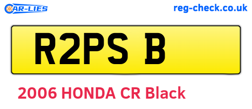 R2PSB are the vehicle registration plates.