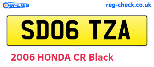 SD06TZA are the vehicle registration plates.