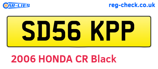 SD56KPP are the vehicle registration plates.