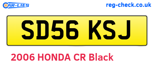 SD56KSJ are the vehicle registration plates.