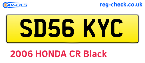 SD56KYC are the vehicle registration plates.