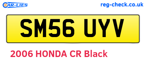 SM56UYV are the vehicle registration plates.