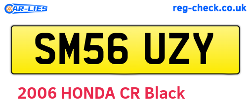 SM56UZY are the vehicle registration plates.