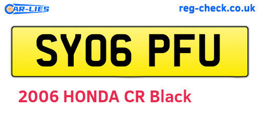 SY06PFU are the vehicle registration plates.