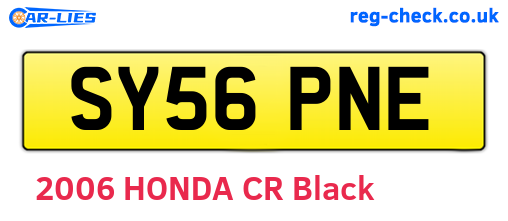 SY56PNE are the vehicle registration plates.