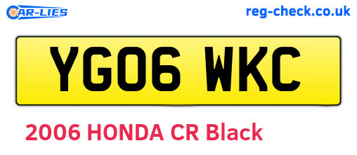 YG06WKC are the vehicle registration plates.