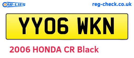 YY06WKN are the vehicle registration plates.