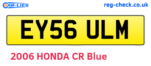 EY56ULM are the vehicle registration plates.