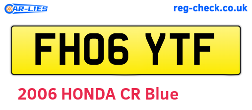 FH06YTF are the vehicle registration plates.