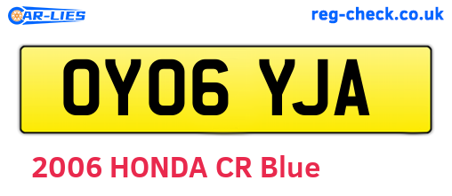 OY06YJA are the vehicle registration plates.
