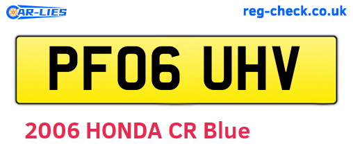 PF06UHV are the vehicle registration plates.