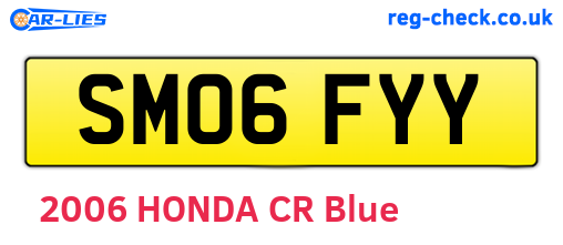 SM06FYY are the vehicle registration plates.