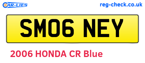 SM06NEY are the vehicle registration plates.
