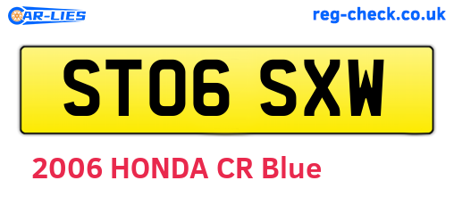 ST06SXW are the vehicle registration plates.