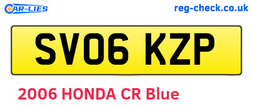 SV06KZP are the vehicle registration plates.