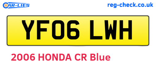 YF06LWH are the vehicle registration plates.