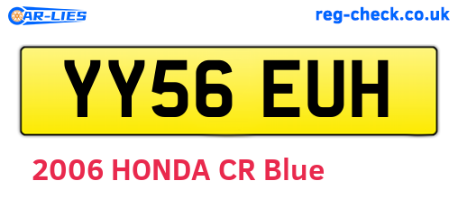 YY56EUH are the vehicle registration plates.