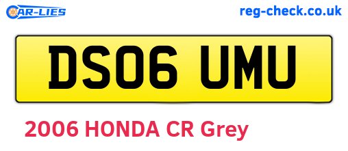DS06UMU are the vehicle registration plates.
