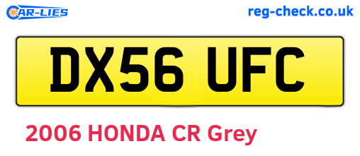 DX56UFC are the vehicle registration plates.
