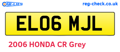 EL06MJL are the vehicle registration plates.