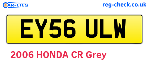 EY56ULW are the vehicle registration plates.