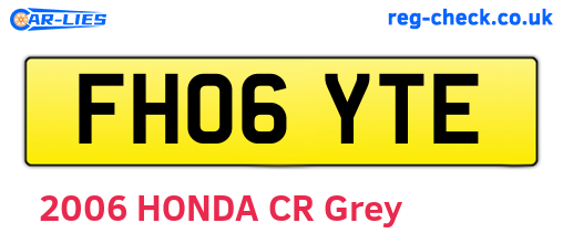 FH06YTE are the vehicle registration plates.