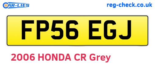 FP56EGJ are the vehicle registration plates.